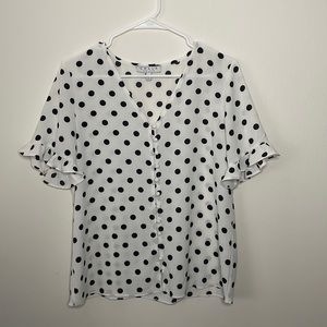 1/4 Sleeve Women’s Polka Dot Blouse